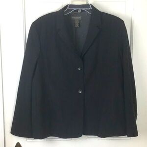 Banana Republic Wool 2-Button Blazer Jacket Charcoal Gray EUC